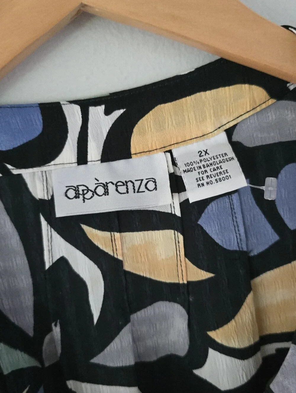Apparenza Black Multi Floral Print Open Front Tunic